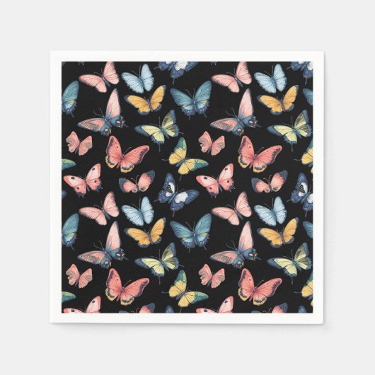 Prachtige kleurrijke vlinderprint servet (Voorkant)