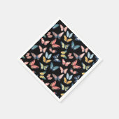 Prachtige kleurrijke vlinderprint servet (Hoek)