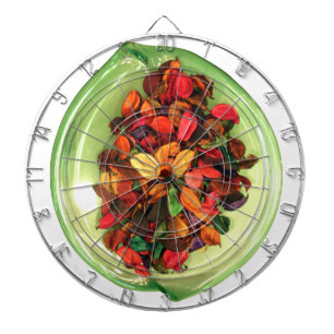 Prachtige, kleurrijke vormgeving van het roos dartbord