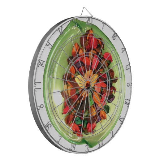 Prachtige, kleurrijke vormgeving van het roos dartbord (Voorkant Links)
