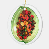 Prachtige, kleurrijke vormgeving van het roos keramisch ornament (Links)