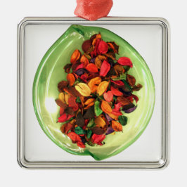 Prachtige, kleurrijke vormgeving van het roos metalen ornament