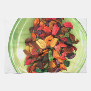 Prachtige, kleurrijke vormgeving van het roos theedoek