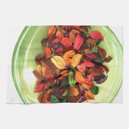 Prachtige, kleurrijke vormgeving van het roos theedoek (Horizontaal)