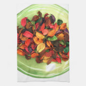 Prachtige, kleurrijke vormgeving van het roos theedoek (Verticaal)