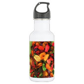 Prachtige, kleurrijke vormgeving van het roos waterfles  (Voorkant)