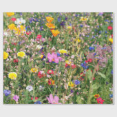 prachtige kleurrijke weide van wilde bloemen cadeaupapier (Vlak)