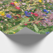 prachtige kleurrijke weide van wilde bloemen cadeaupapier (Hoek)