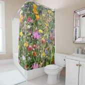 prachtige kleurrijke weide van wilde bloemen douchegordijn (In situ)
