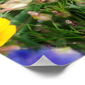prachtige kleurrijke weide van wilde bloemen poster (Hoek)