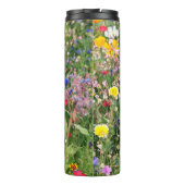 prachtige kleurrijke weide van wilde bloemen thermosbeker (Achterkant)