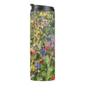 prachtige kleurrijke weide van wilde bloemen thermosbeker (Geroteerd rechts)