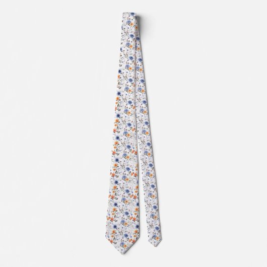 Prachtige kleurrijke zomer bloemen stropdas (Voorkant)