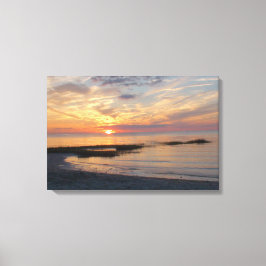 Prachtige Kleurrijke Zonsondergang boven een Cape  Canvas Afdruk