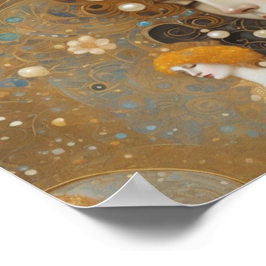 Prachtige Klimt geïnspireerde kunst 1, Donna van R Poster (Hoek)