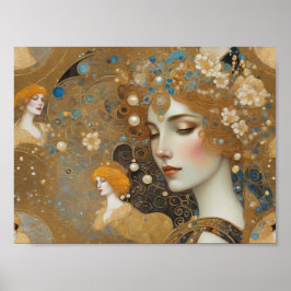 Prachtige Klimt geïnspireerde kunst 1, Donna van R Poster