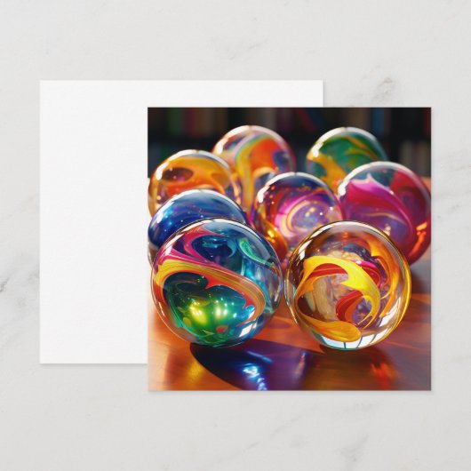 Prachtige knikkers kaart (Voorkant / Achterkant)