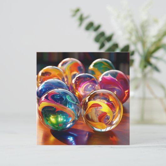 Prachtige knikkers kaart (Staand voorkant)