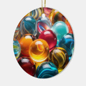 Prachtige knikkers keramisch ornament (Links)