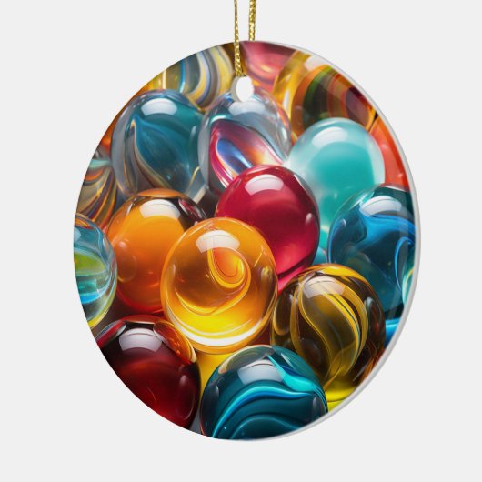 Prachtige knikkers keramisch ornament (Links)