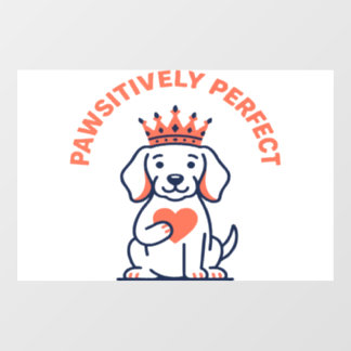 Prachtige Koninklijke Hondenkinderkamer Decoratie Raamsticker