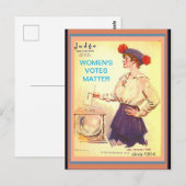 Prachtige  kopie stemrechten vrouwen 1914 briefkaart (Voorkant / Achterkant)