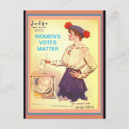Prachtige kopie stemrechten vrouwen 1914 briefkaart