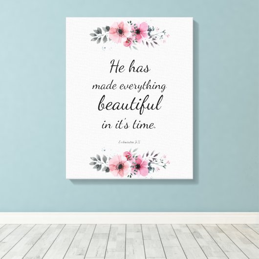 Prachtige kostbare scripts Bijbelprijsopgave Verse Canvas Afdruk (Insitu (Houten vloer))