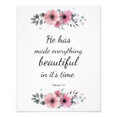 Prachtige kostbare scripts Bijbelprijsopgave Verse Foto Afdruk (Voorkant)