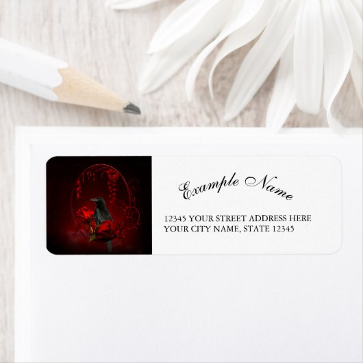 Prachtige kraai etiket (Insitu)