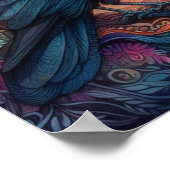 Prachtige kraaiboom van het leven Mandala Pagan Go Poster (Hoek)