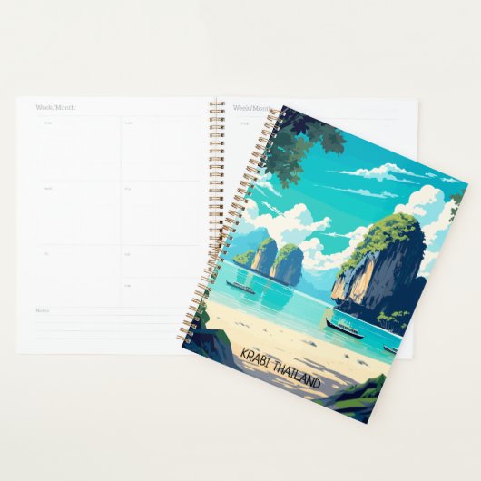 Prachtige Krabi Thailand Tropisch Paradijs Reizen Planner (Display)