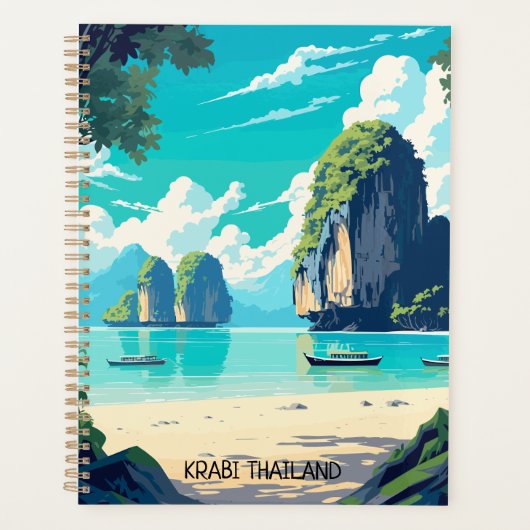 Prachtige Krabi Thailand Tropisch Paradijs Reizen Planner (Voorkant)