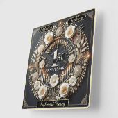 Prachtige krans voor eerstelingsliefde vierkante klok (Hoek)