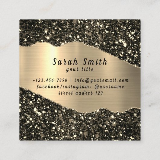 Prachtige kristallen en mineralen Smaragdgroen Vierkante Visitekaartje (Achterkant)