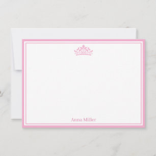 Prachtige Kroon Plat Notitiekaart Notitiekaartje