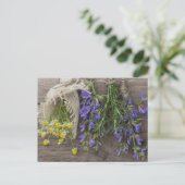 prachtige kruidenachtergrond briefkaart (Staand voorkant)