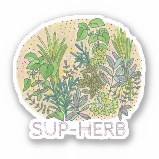 Prachtige kruidentuin sticker (Voorkant)