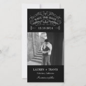 Prachtige Krullen Bewaar De Datum Fotokaart - Zwar Save The Date (Voorkant)