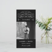 Prachtige Krullen Bewaar De Datum Fotokaart - Zwar Save The Date (Staand voorkant)