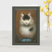 Prachtige ktische kat  fijn Wenskaart Kaart (Gele Bloem)