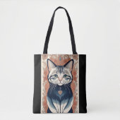 Prachtige ktische kat tote bag (Voorkant)