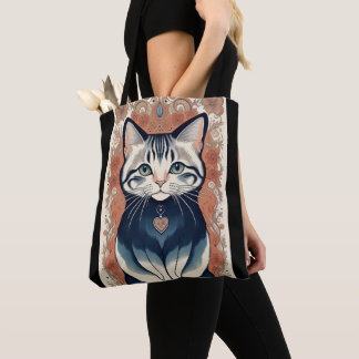 Prachtige ktische kat tote bag