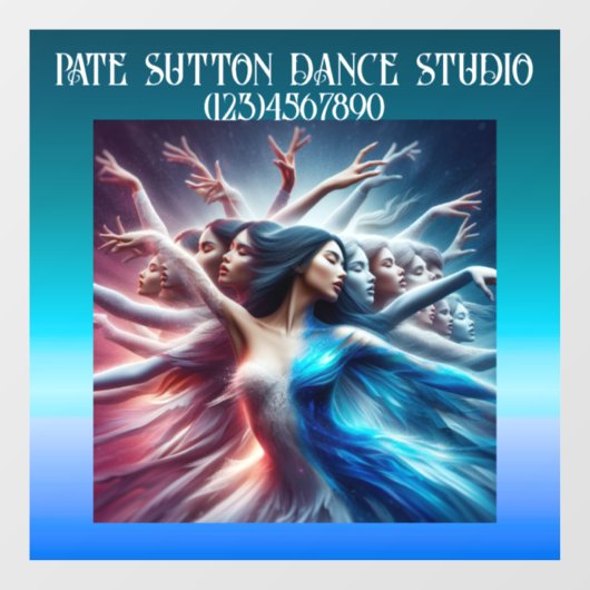 PRACHTIGE Kunst Dansende Vrouw Raamsticker (Vel)