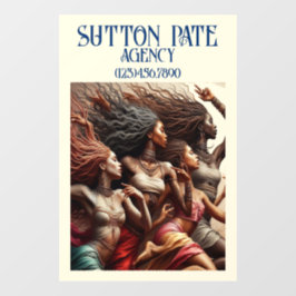 PRACHTIGE Kunst Model / Dansende Vrouw Raamsticker