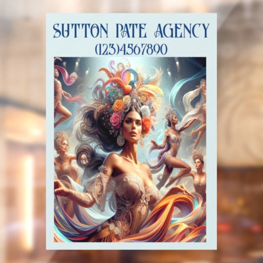 PRACHTIGE Kunst Model / Dansende Vrouw Raamsticker (Vel 2)