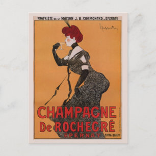 Prachtige  kunst Nieuwe Franse champagne Briefkaart