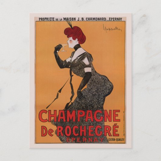 Prachtige kunst Nieuwe Franse champagne Briefkaart (Voorkant)