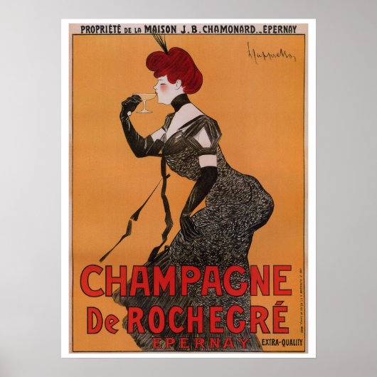 Prachtige  kunst Nieuwe Franse champagne Poster (Voorkant)
