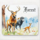 Prachtige kunst wildlife schilderij in het bos Die Muismat (Voorkant)